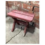 Wooden bench, approximately 18 inches seat to