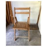Wooden folding chair