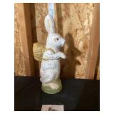 Rabbit decor, approximately 14 inches tall