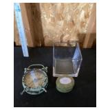 Glass vase and miscellaneous
