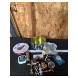 Tin of miscellaneous knobs