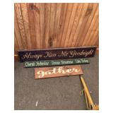 Wooden signs approximately 42 inches the longest