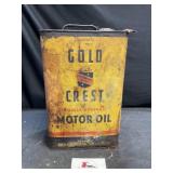 Gold Crest Motor Oil can