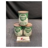 Quaker State Outboard Oil Cans