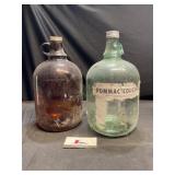 Two Glass Soda Bottles