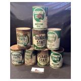 Quaker State Oil Cans