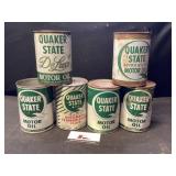 Quaker State Oil Cans