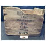 Delta DeLaval Hand Separator Oil Wood Crate
