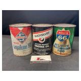 Skelly, Quicksilver, Route 66 Oil Cans