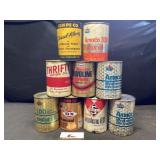 Cen Pe Co, Amoco, Thrifty, Texaco, Skelly Oil Cans