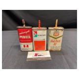 Pyroil, Singer, Phillips 66 Oil Cans