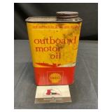 Shell Outboard Motor Oil Can