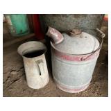 Galvanized Gas Can and Oil funnel
