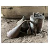 Galvanized Can and funnels