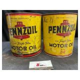 Two Pennzoil Cans