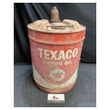 Texaco Motor Oil 5 Gallon can