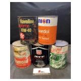 Texaco, Union 76, Castrol, Phillips 66 Oil Cans