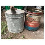 Amoco and Galvanized Oil Can