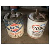 DX and Coop Oil Cans