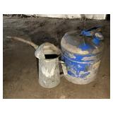 Diesel Fuel can and Galvanized Oil Can