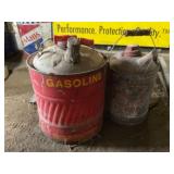 Two galvanized cans
