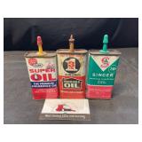 SingerL Three in One, Gunk Liquid Wrench Oil Cans
