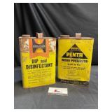 Hess and Clark and Penta  Cans