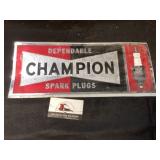 Champion Spark Plugs Sign