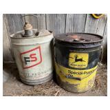 F S and John Deere Oil can