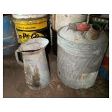Galvanized can and spout