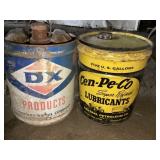 DX, Cen Pe Co Oil Cans