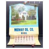 1970 Midway Oil Mobil Advertising Calendar