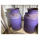 2 purple cream cans