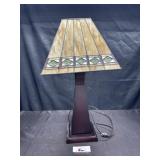 Slag glass lamp