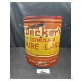 Vintage metal Lard can