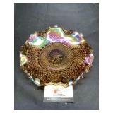 Carnival glass candy bowl
