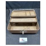 Vintage metal tackle box