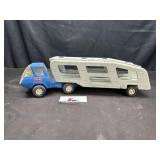 Metal Tonka car hauler semi