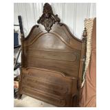 Full size antique ornate bed frame