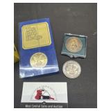 Gold hedge  coin, Audubon and Kimballton coins