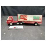 Tonka truck with Coca Cola trailer