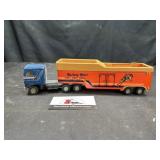 Vintage semi with Mustang mover semi