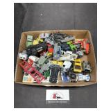Vintage toy trucks and cars