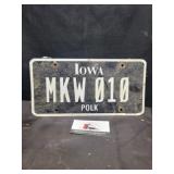 Iowa license plate