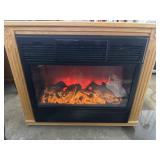Heat surge Amish made electric fire place