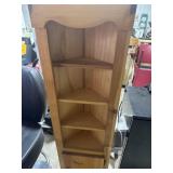 Wooden corner shelf