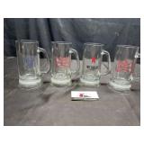 Vintage glass beer mugs