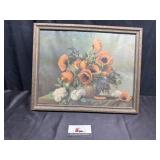 Framed floral art