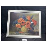 Framed floral art