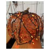 Primitive pumpkin lighted decor